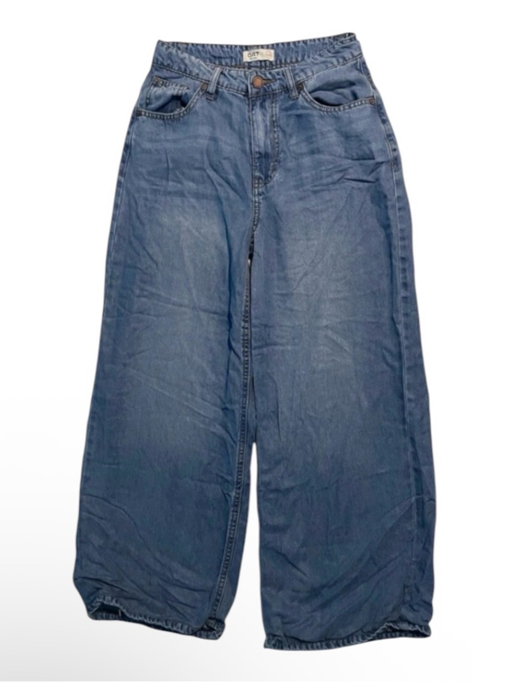 Oat New York Women's Blue Wide-Leg. Barrel style Jeans Size 4/27